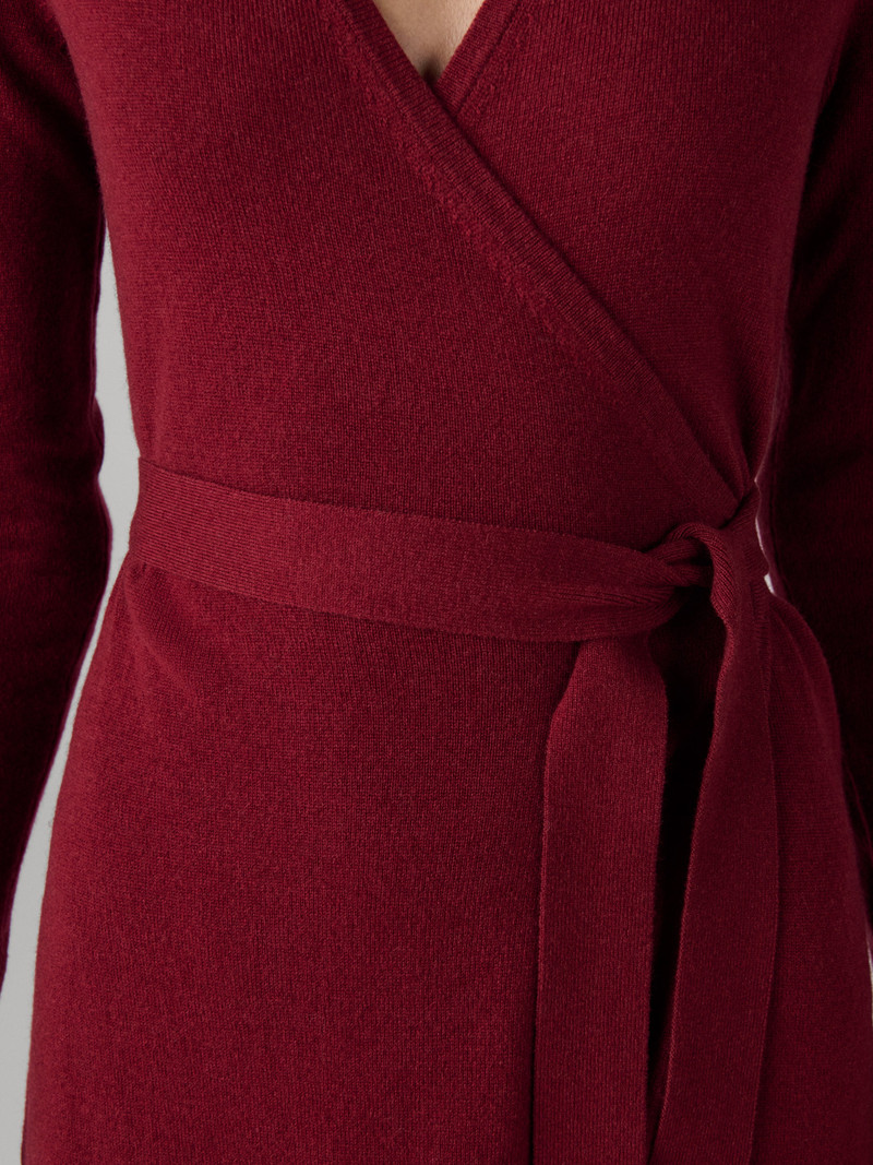 Astrid Cashmere Wool Wrap Dress 3