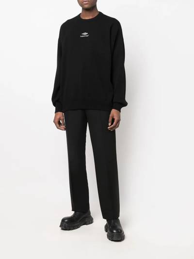 BALENCIAGA logo-print cashmere jumper outlook