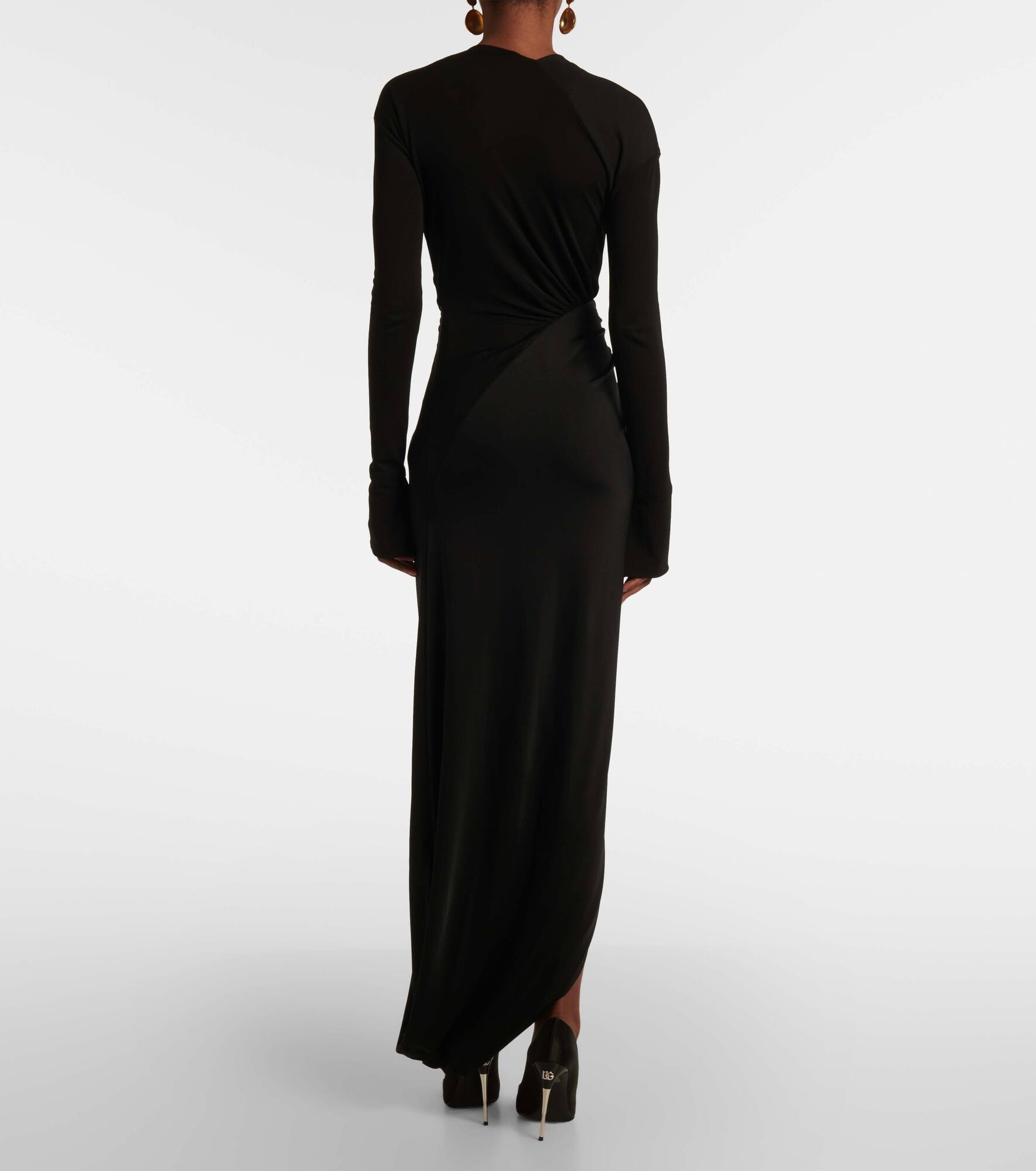 Knot-detail jersey gown - 3