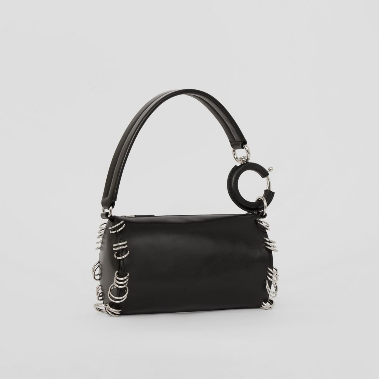 Mini Ring-pierced Leather Rhombi Bag - 7