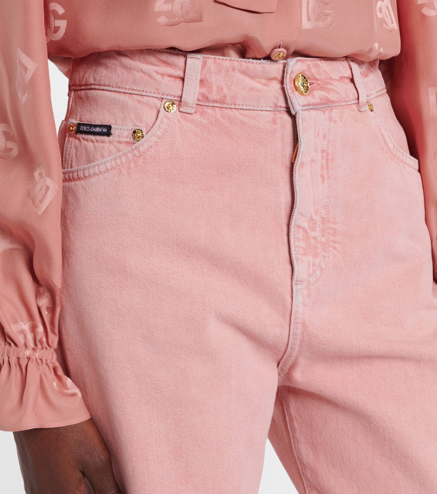 Mid-rise straight leg jeans - 4