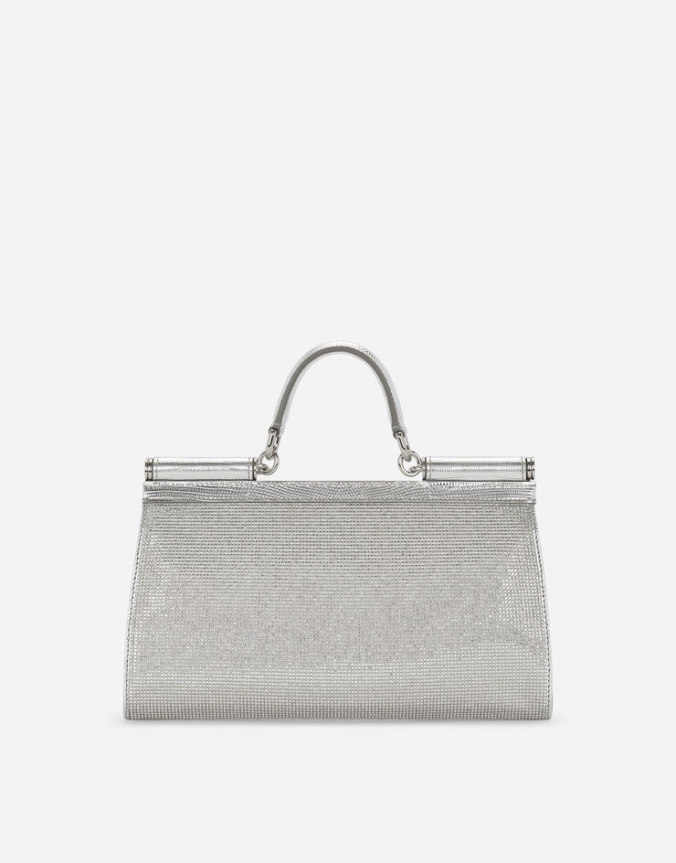 Satin Sicily bag with fusible rhinestones - 4