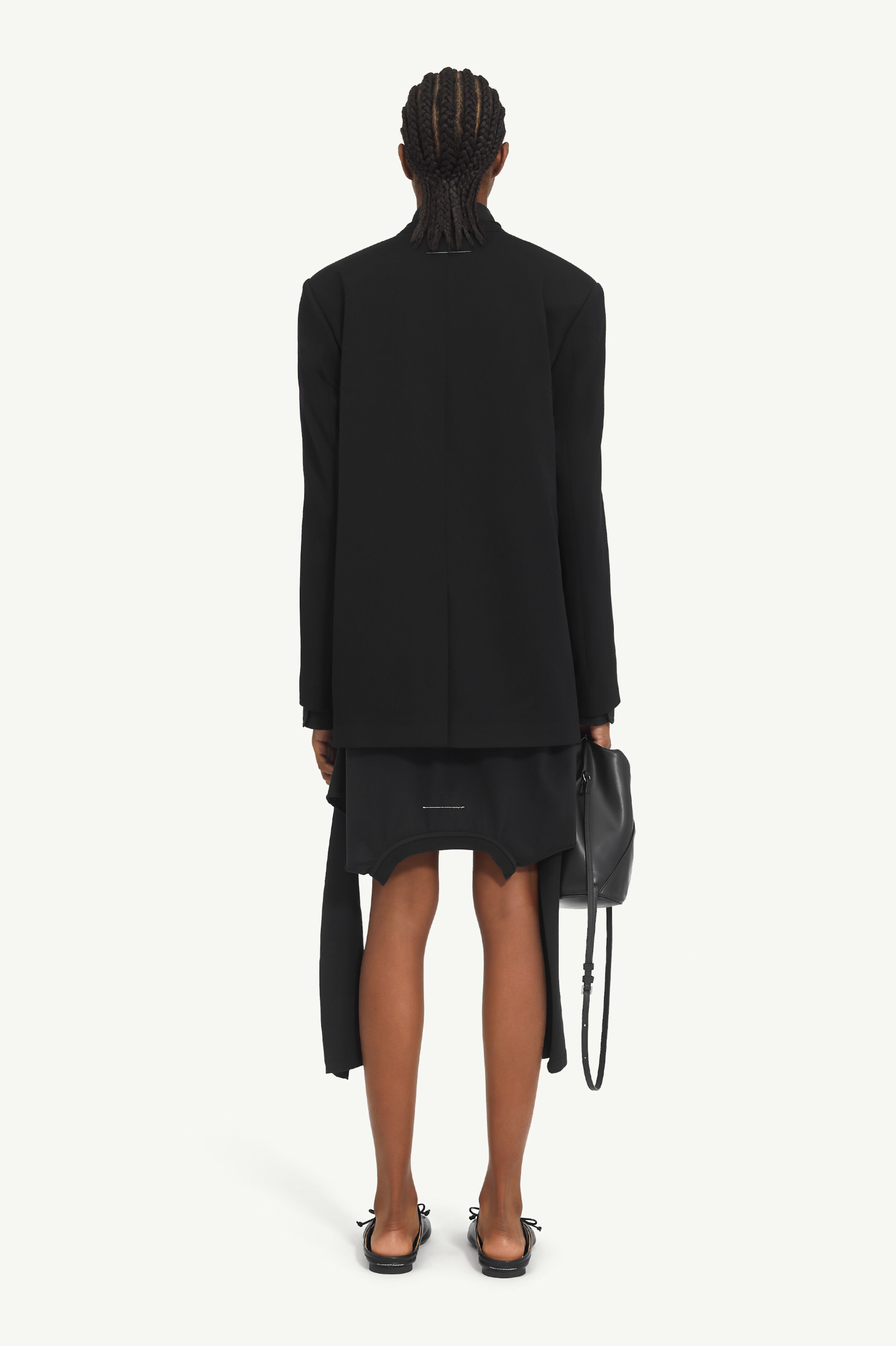 Collarless Tailoring Wool Suit Jacket - 4