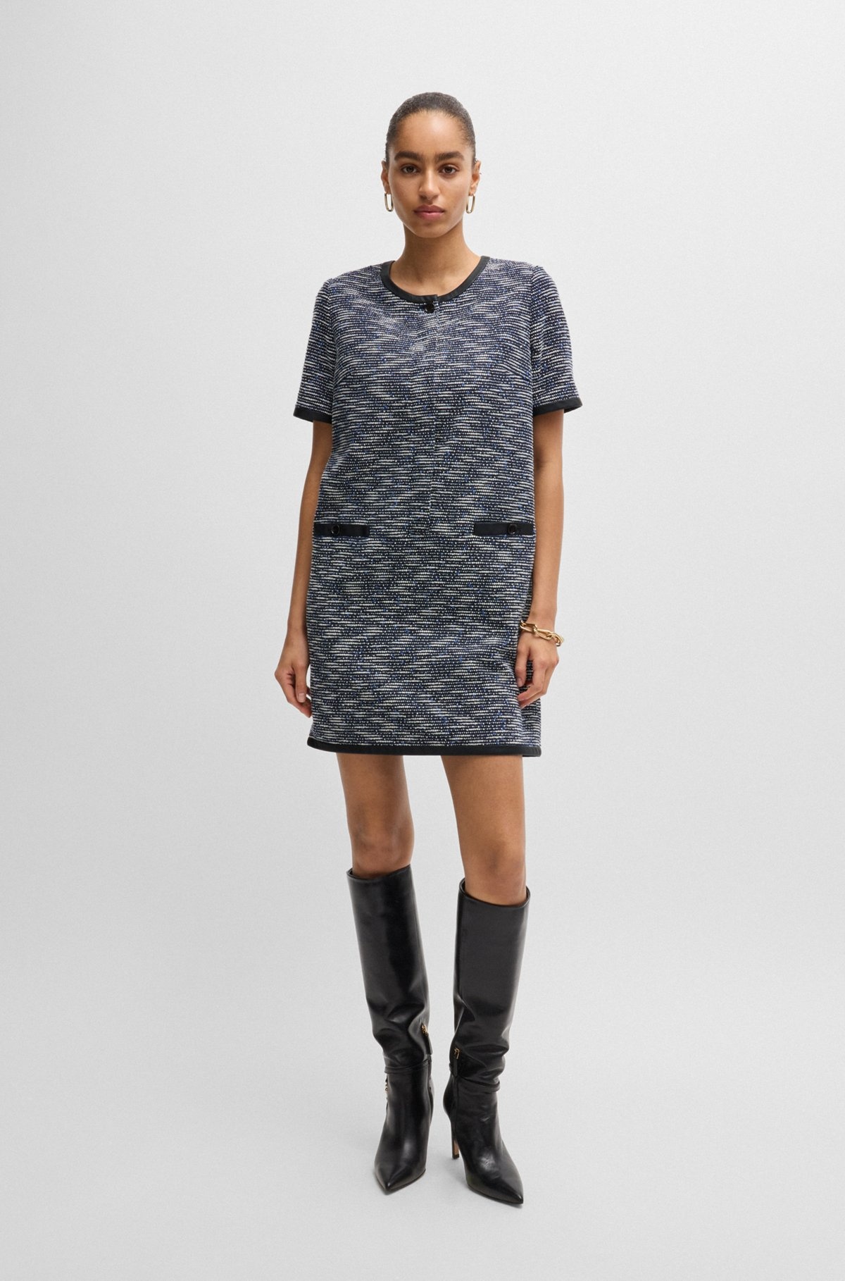 RELAXED-FIT DRESS IN TWEED - 3