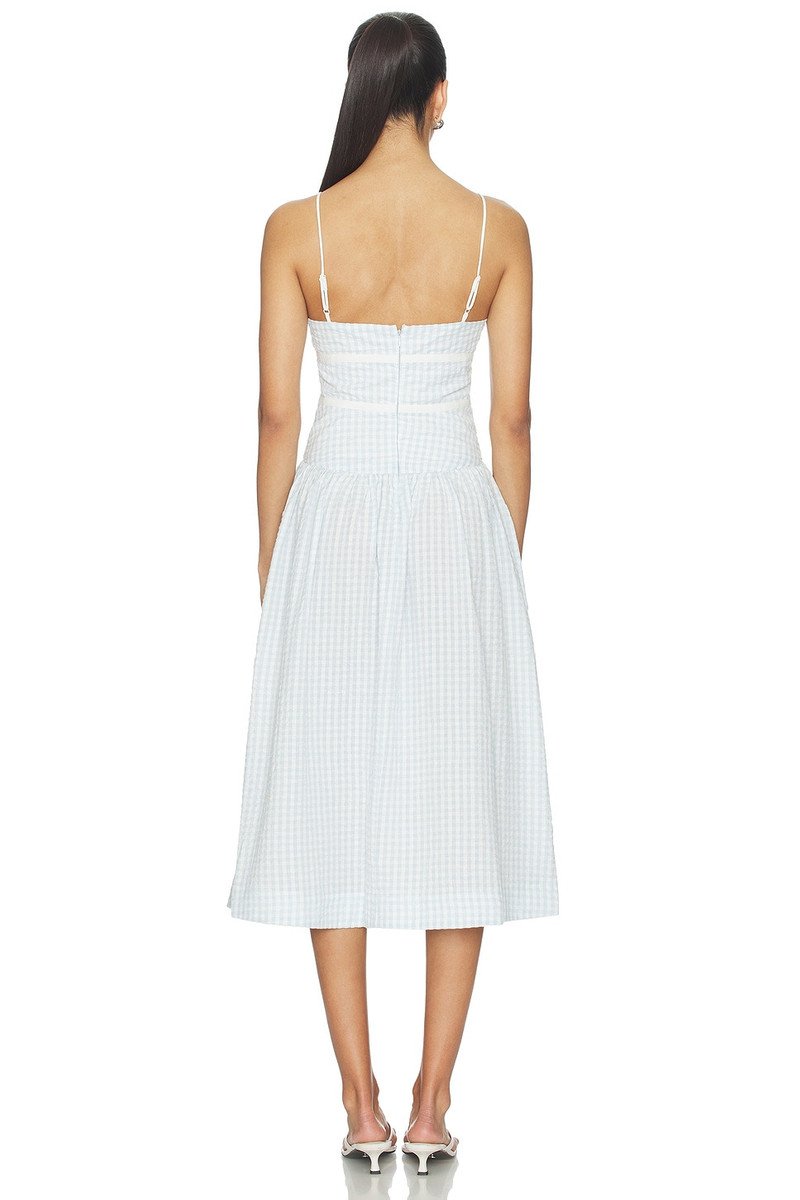 For Love & Lemons Georgia Gingham Midi Dress outlook