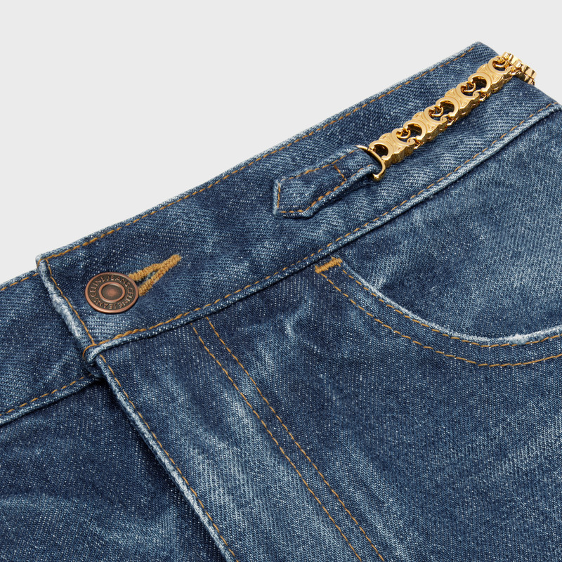 SHORT SKIRT IN DARK UNION WASH DENIM 3