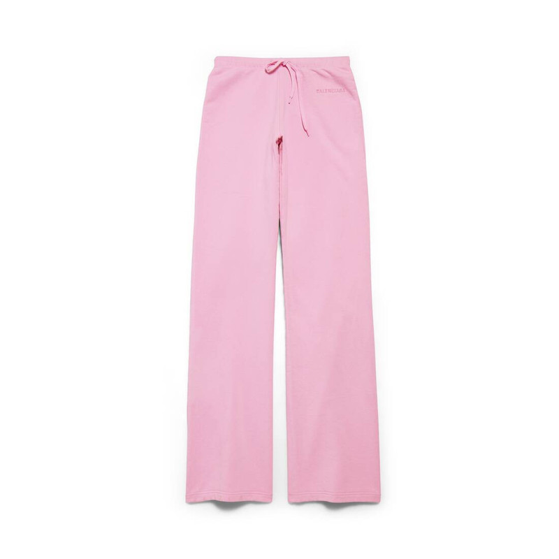 Women's Bow Flared Sweatpants in Light Pink 1