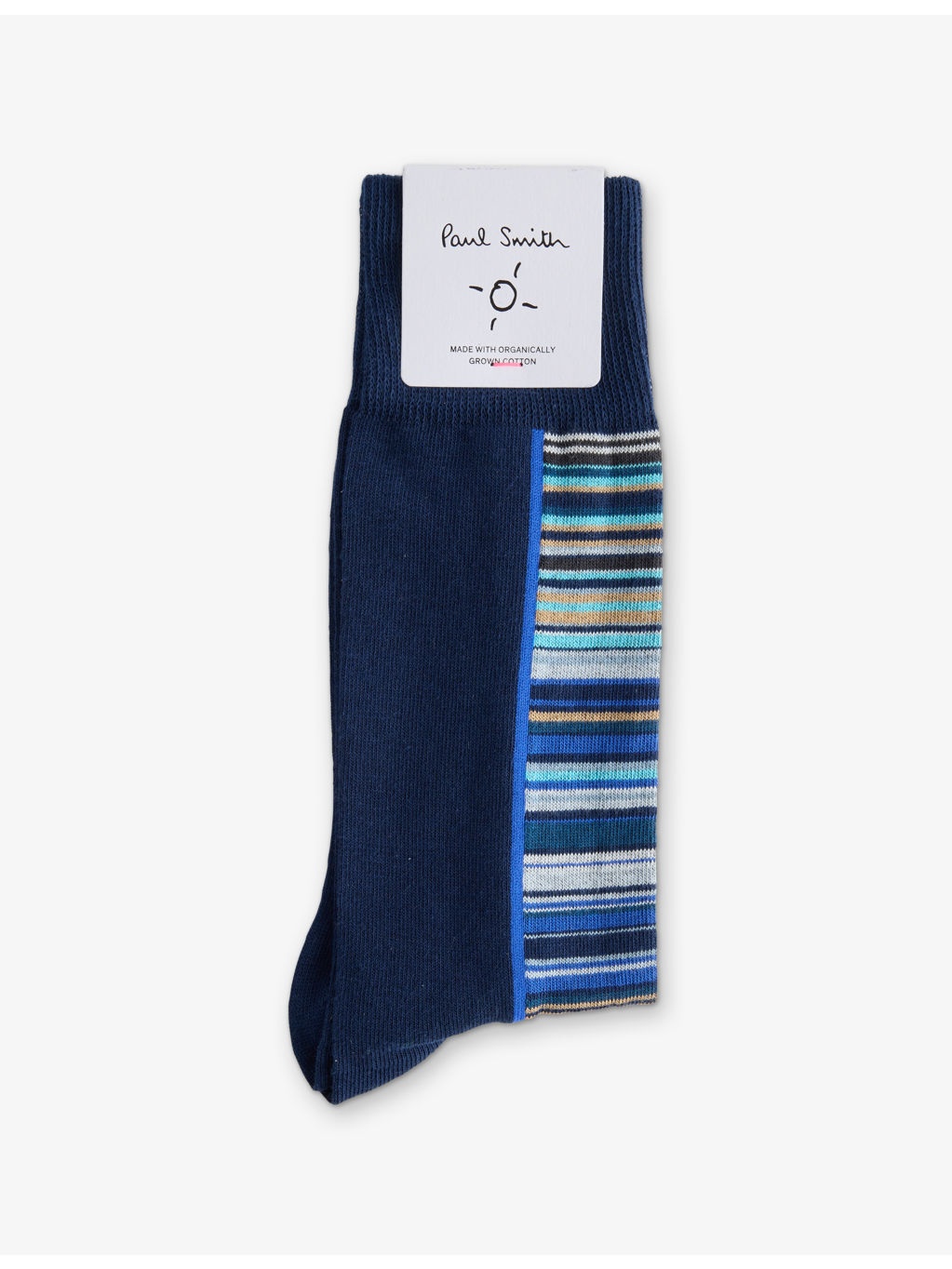 Signature Striped Ribbed Stretch Cotton-Blend Socks - 1