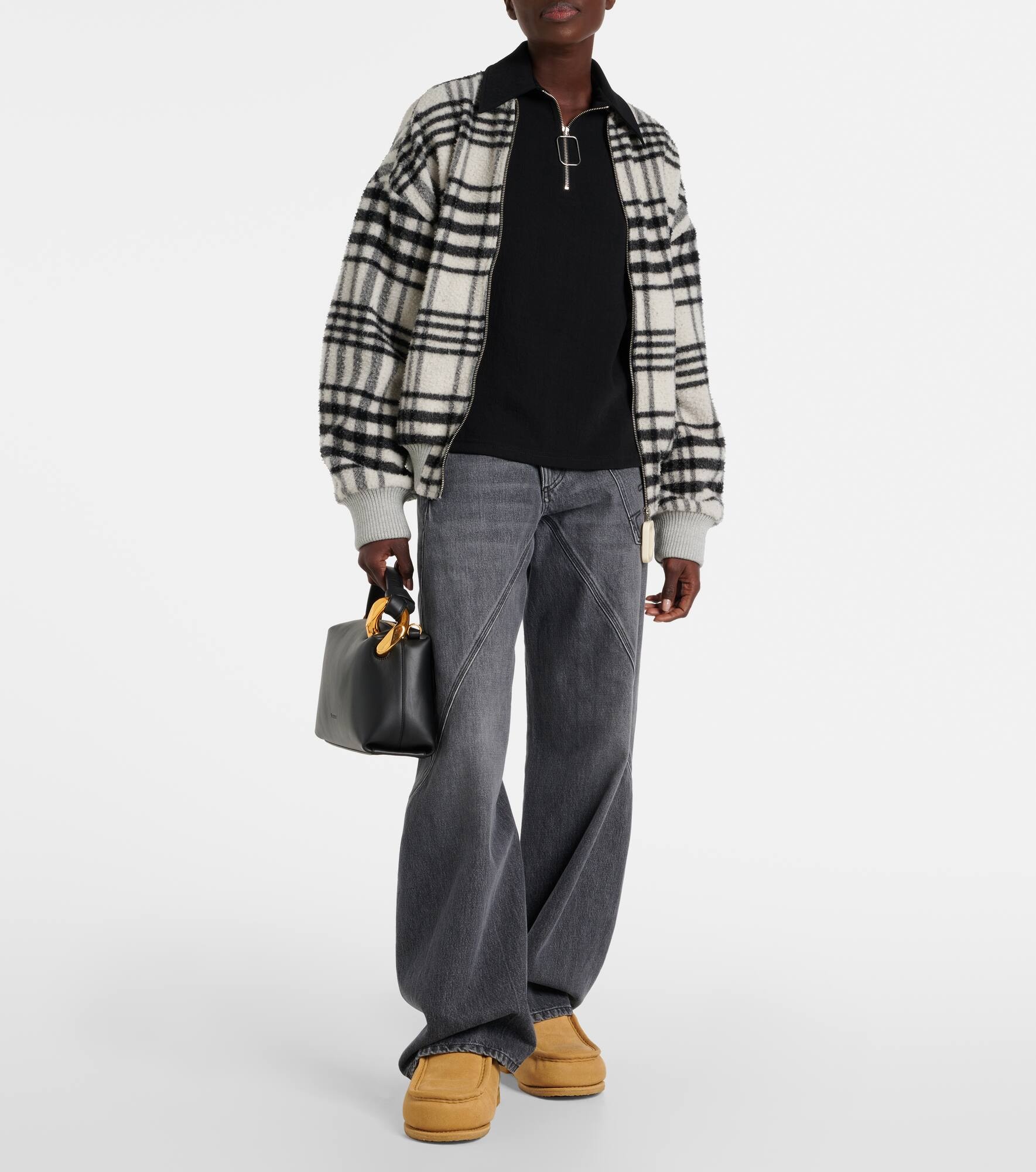 Shearling-lined suede mules - 3