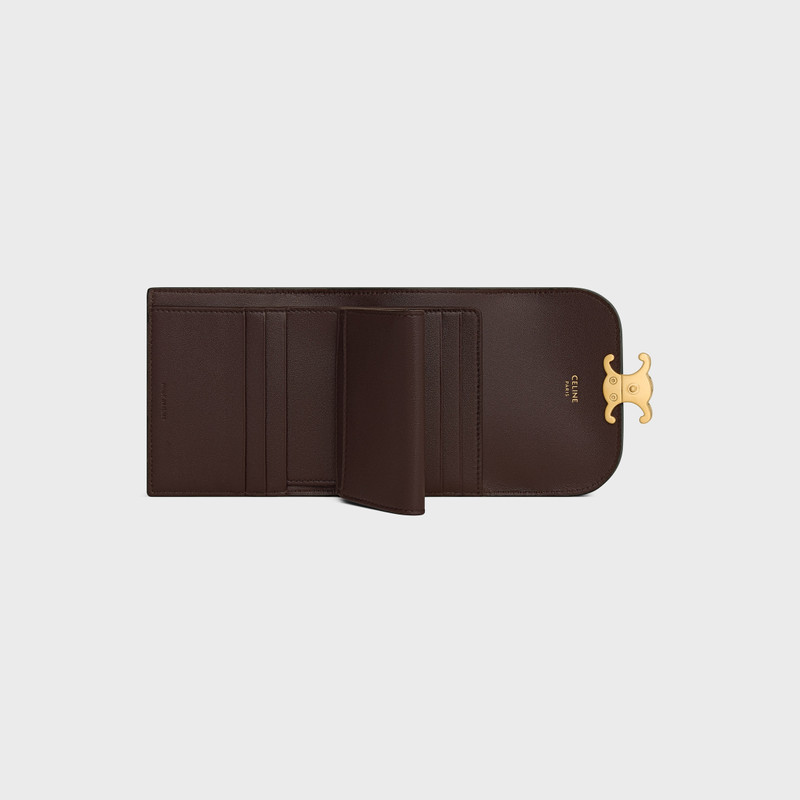 CELINE Small Flap Wallet TRIOMPHE IN Python outlook