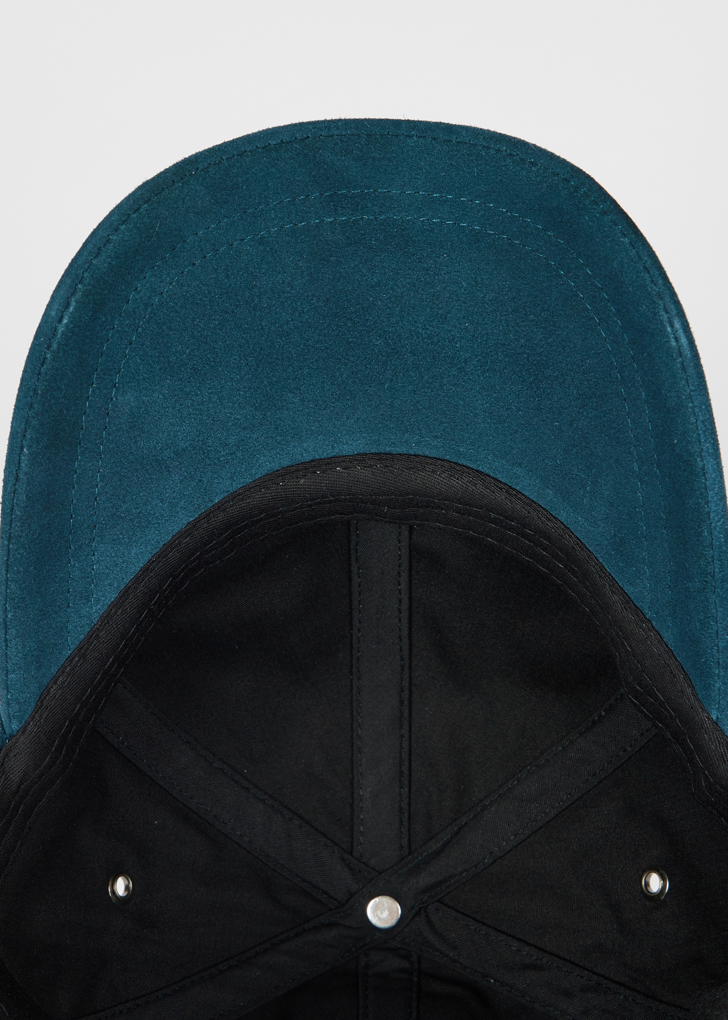 Dark Blue 'Signature Stripe' Trim Suede Baseball Cap - 4