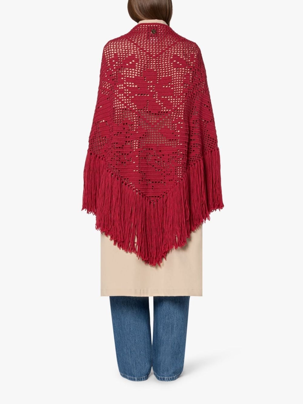 CHIARA IS BURGUNDY WOOL SHAWL - 5