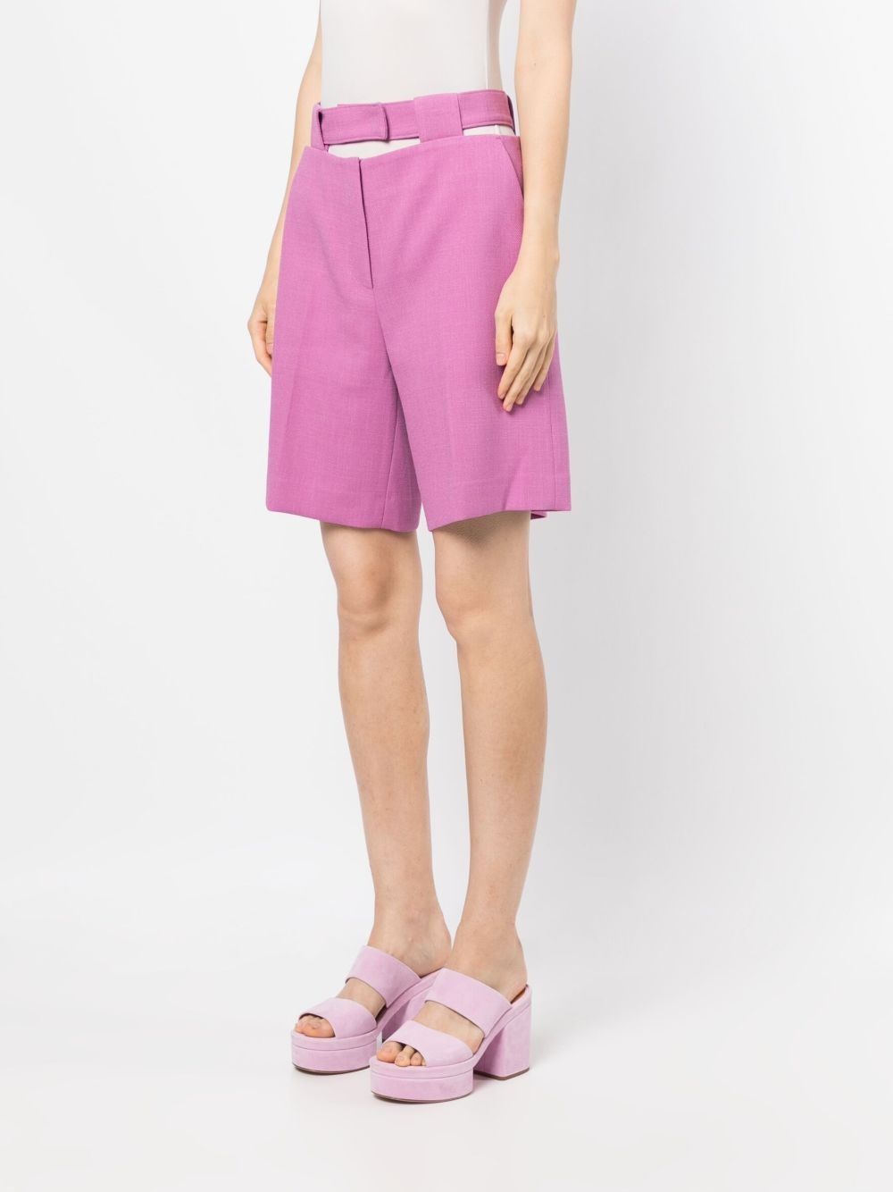cut-out tailored shorts - 3