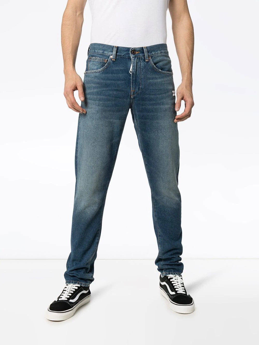 stonewashed skinny jeans - 3