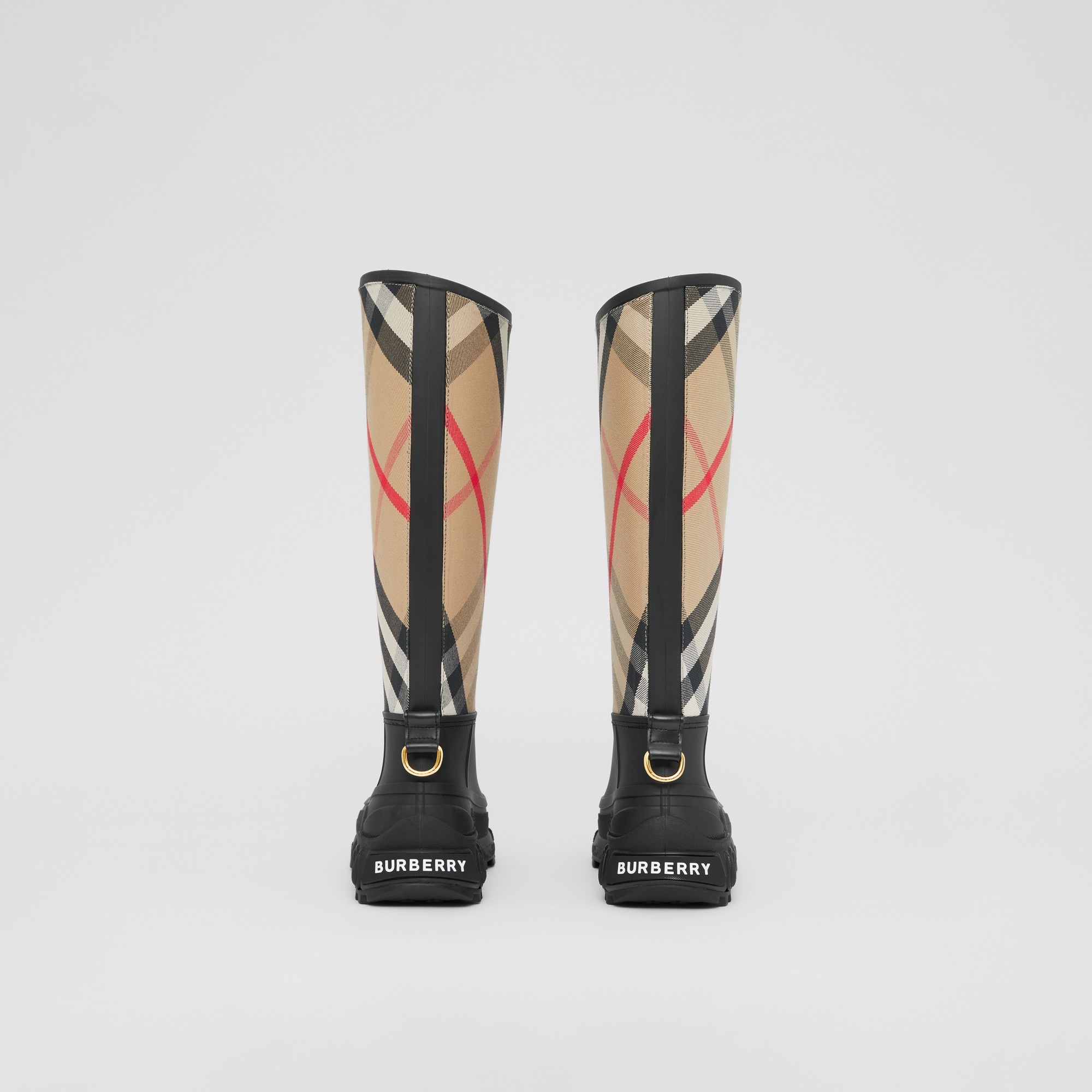 House Check Panel Rain Boots - 5