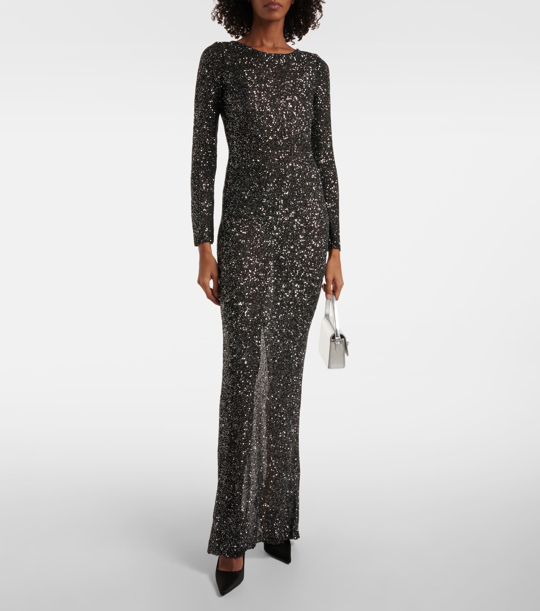 Sequined open-back gown - 2