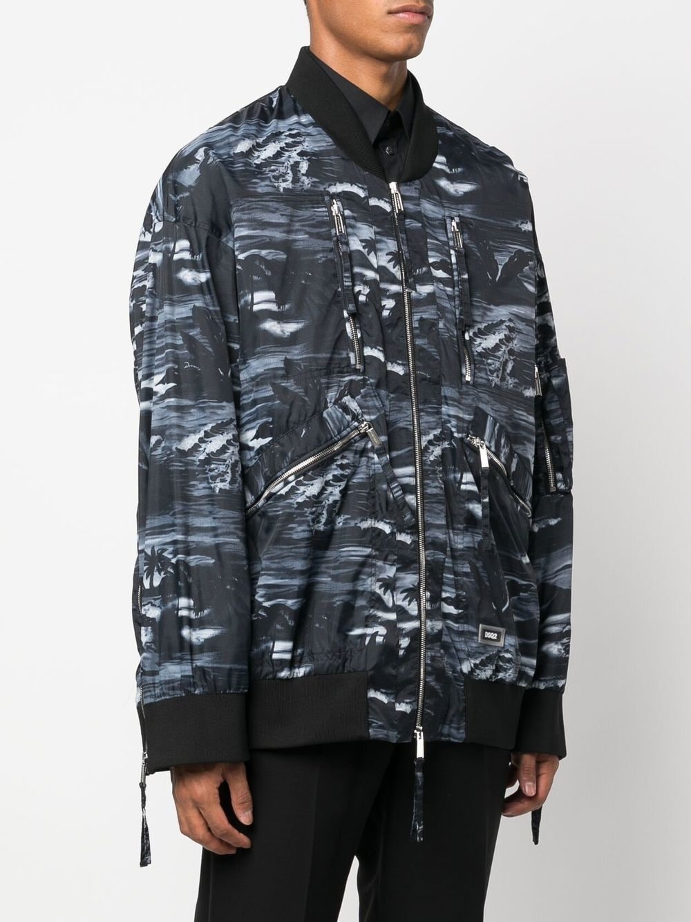 graphic-print bomber jacket - 3
