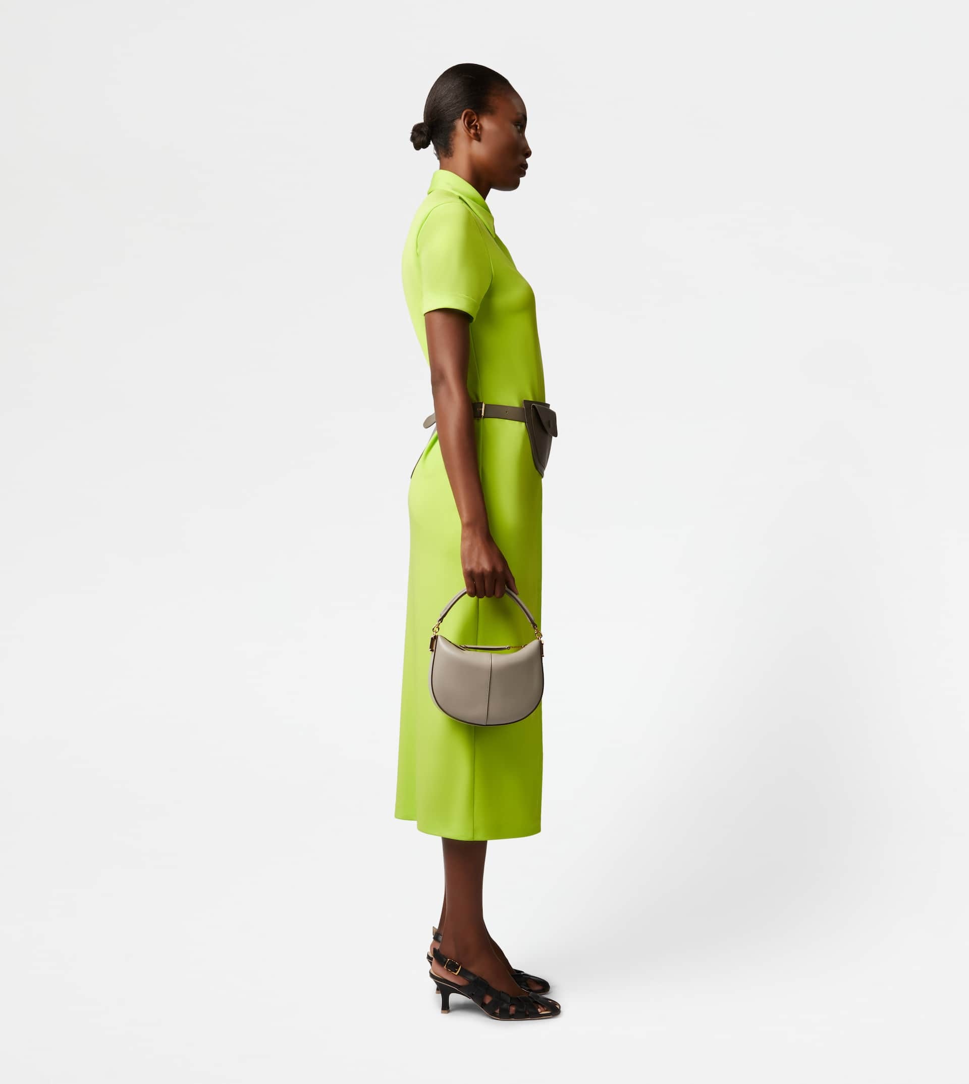 TOD'S T CASE HOBO BAG IN LEATHER MINI - GREY - 3