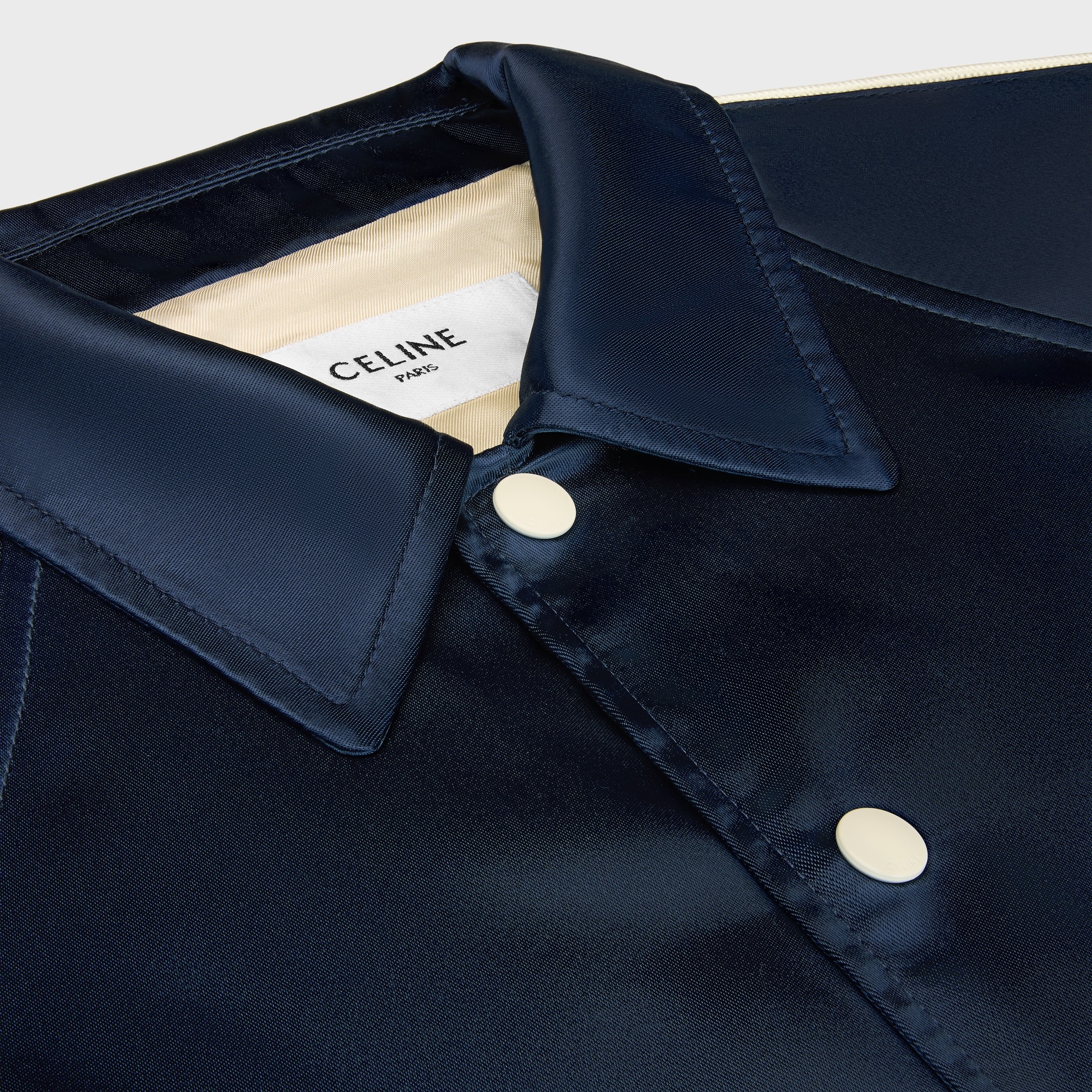 celine teddy jacket in satin nylon - 3