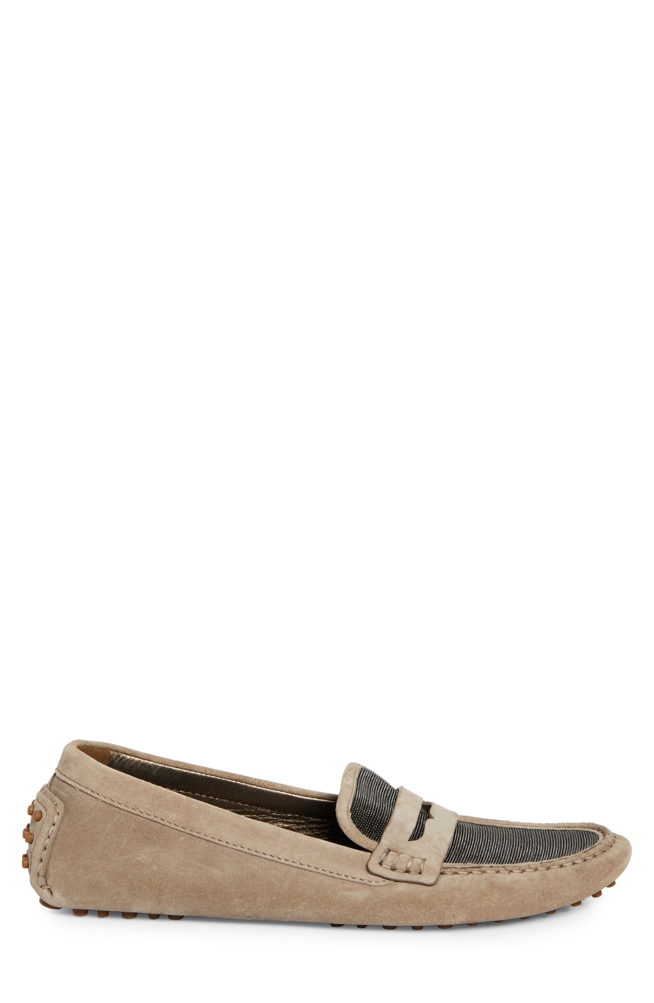 Brunello Cucinelli Monili Driving Shoe in C5859 Dark Beige at Nordstrom - 3