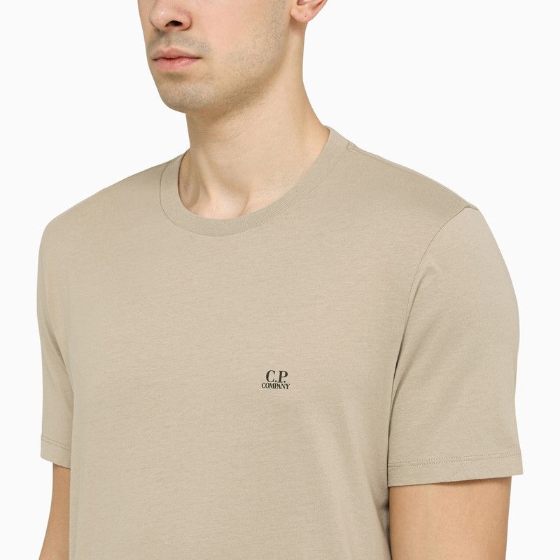 C.P. Company Beige T-Shirt With Logo Print On The Chest Men - 4