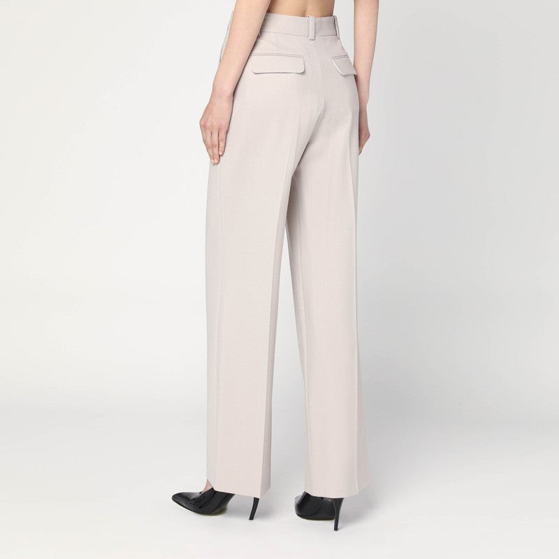 Victoria Beckham Pumice-Coloured Trousers In Wool Blend Women - 2