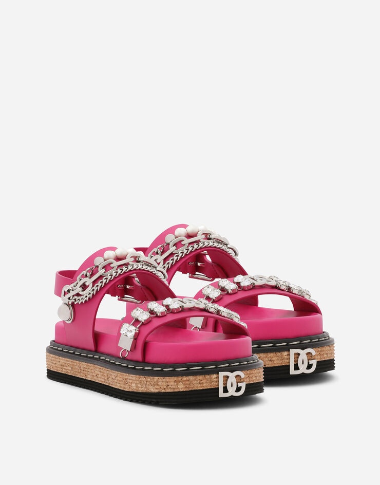 Calfskin sandals with embroidery - 2