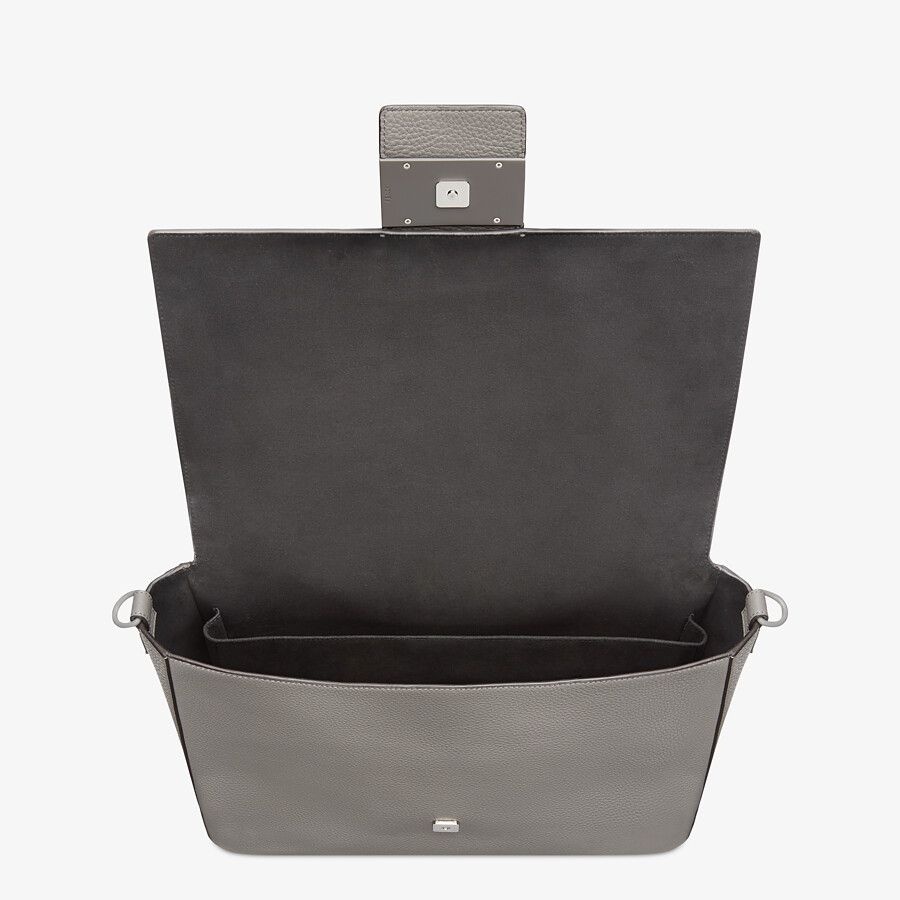 Light gray leather bag - 4