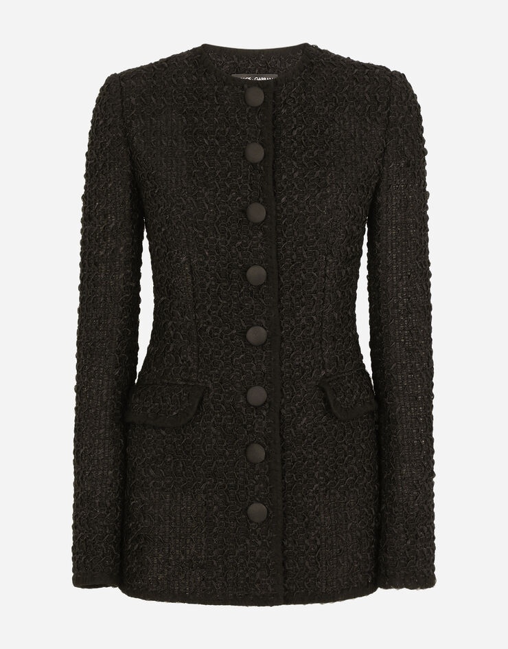 Single-breasted tweed jacket - 3