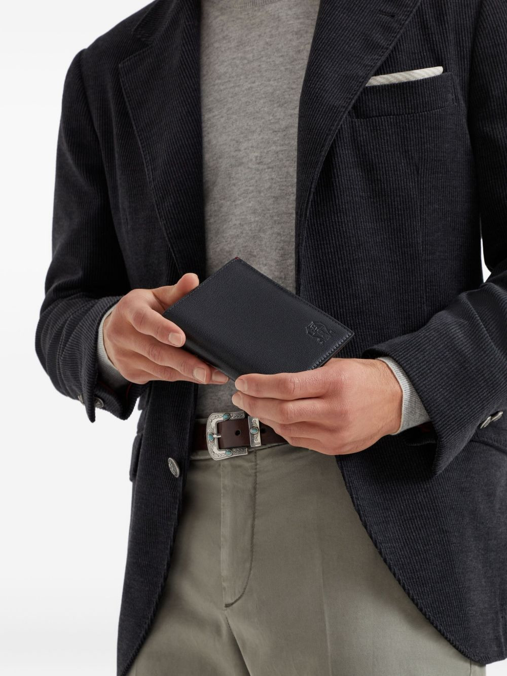 logo-embossed leather wallet - 4