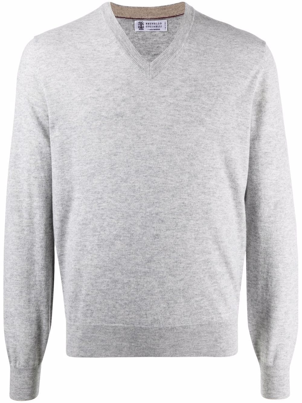 V-neck cashmere jumper - 1