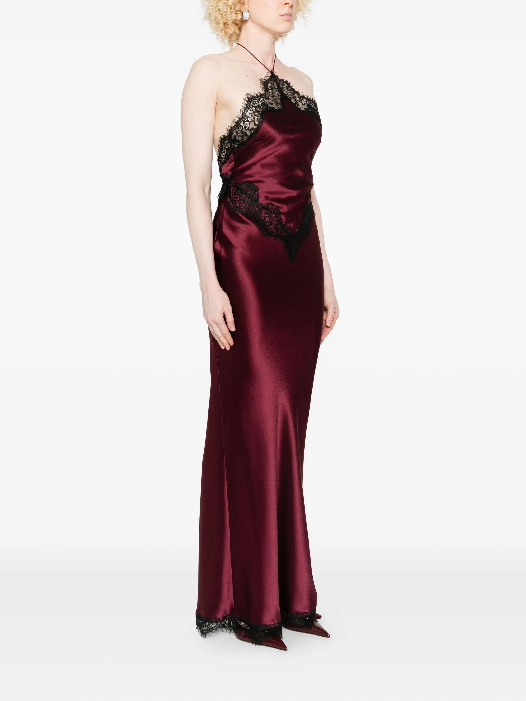 Retrofete Everly Lace-trimmed Satin Dress - 4