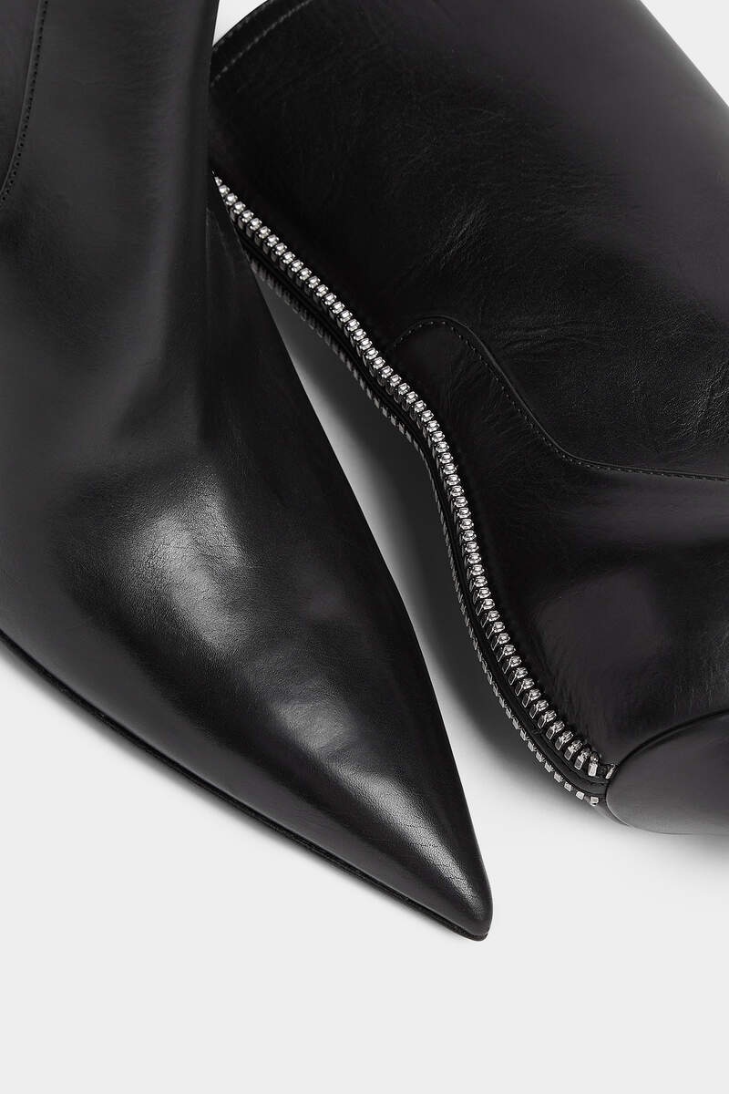 ZIP UP HEELED ANKLE BOOTS - 5
