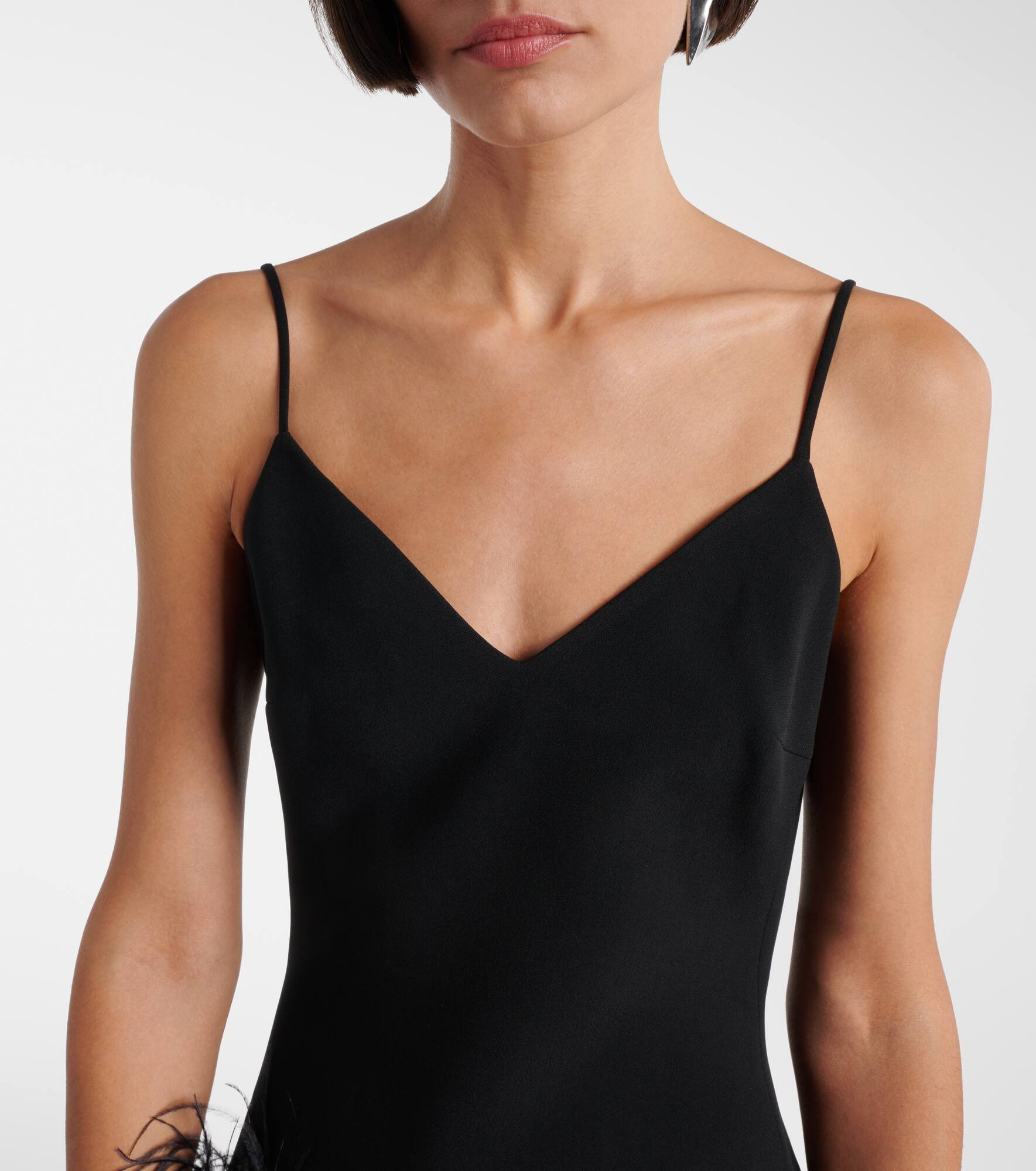 Feather-trimmed minidress - 4