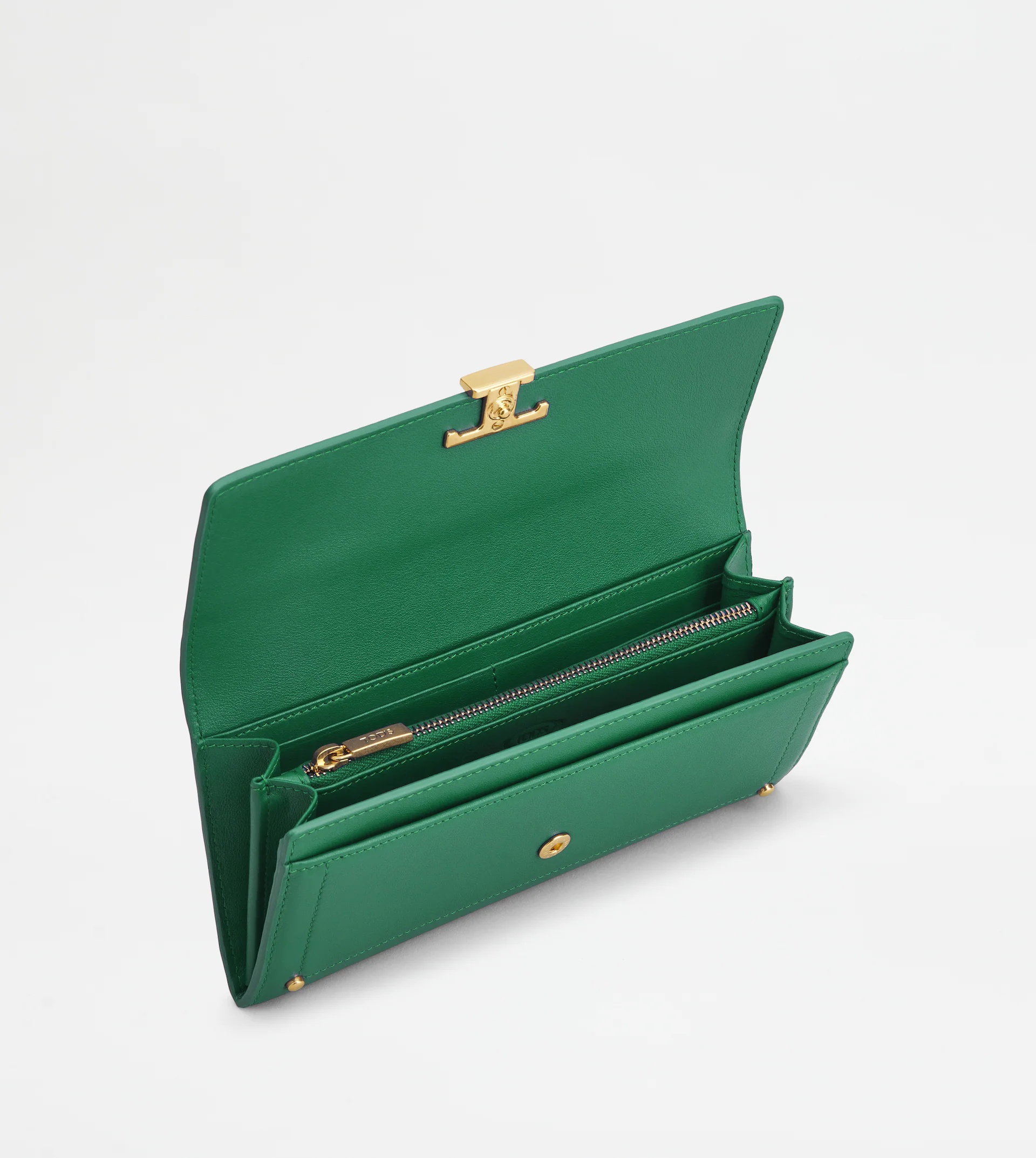 T TIMELESS WALLET IN LEATHER - GREEN - 2