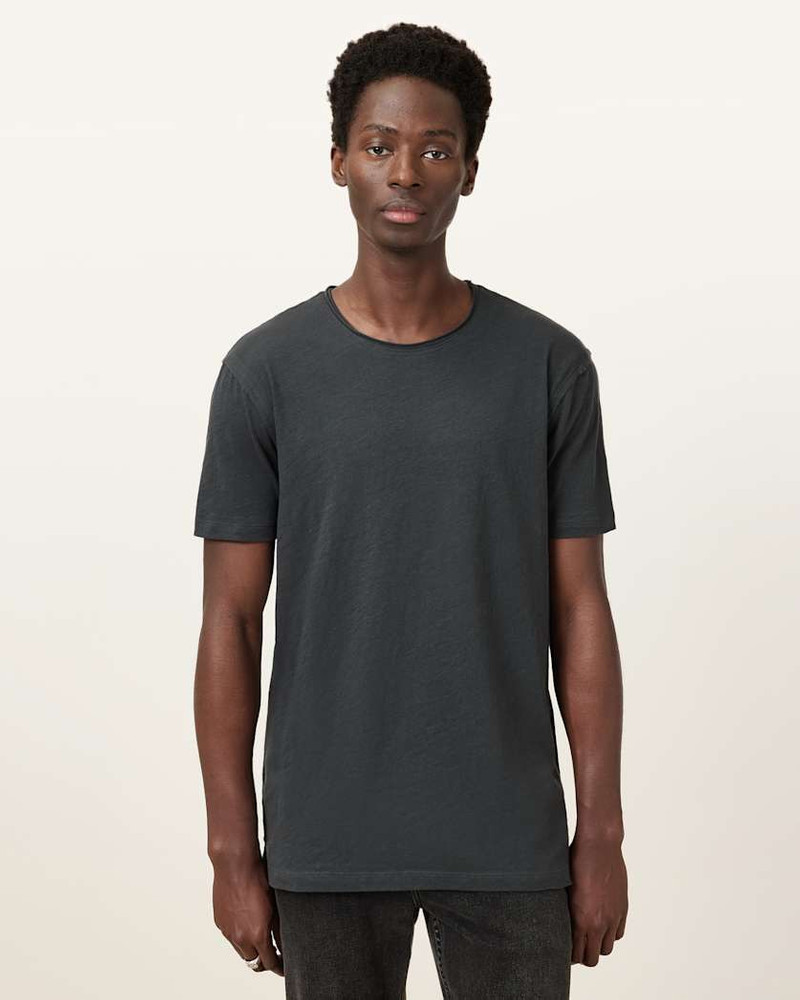 FIGURE CREW NECK RAW EDGE T-SHIRT - 1