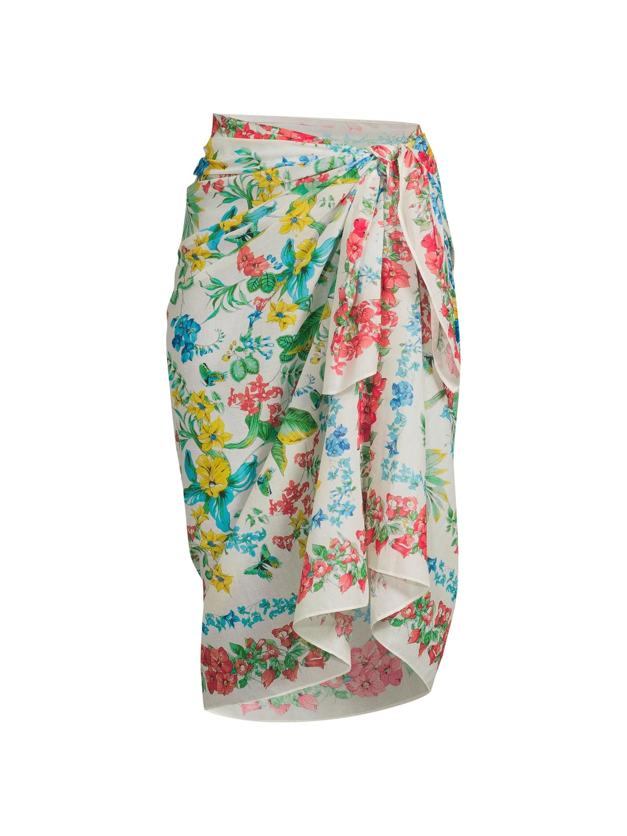 Women's Mckenzie Floral Cotton Pareo - Ivory Multi - 1