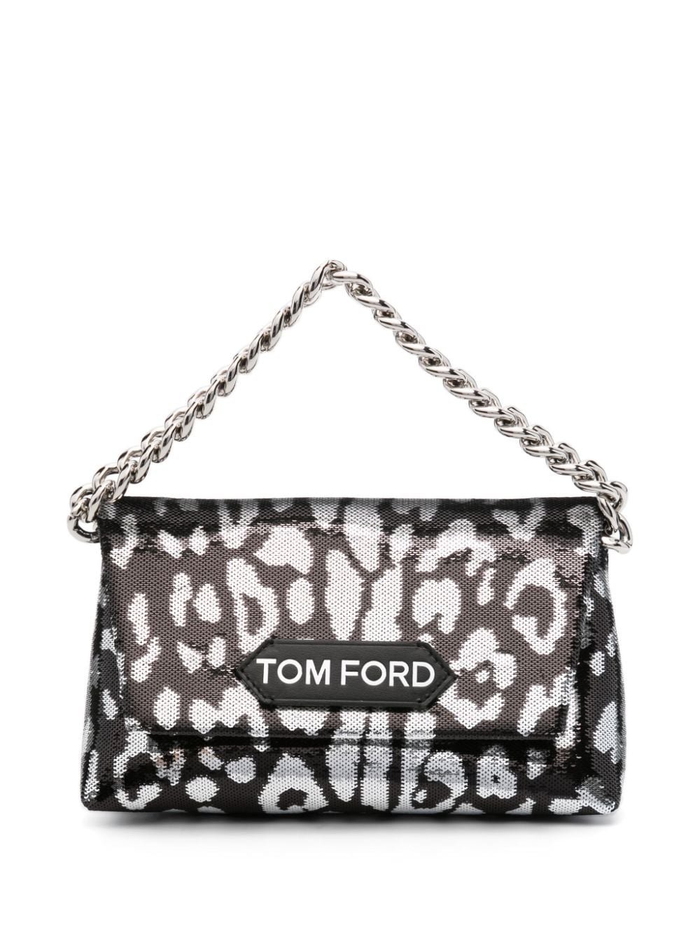 Tom Ford Animalier Mini T Screw Shopper Tote in Black and Brown