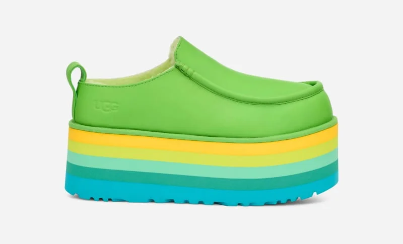 ® URSeen Platform Sheepskin Clogs Slippers - 1