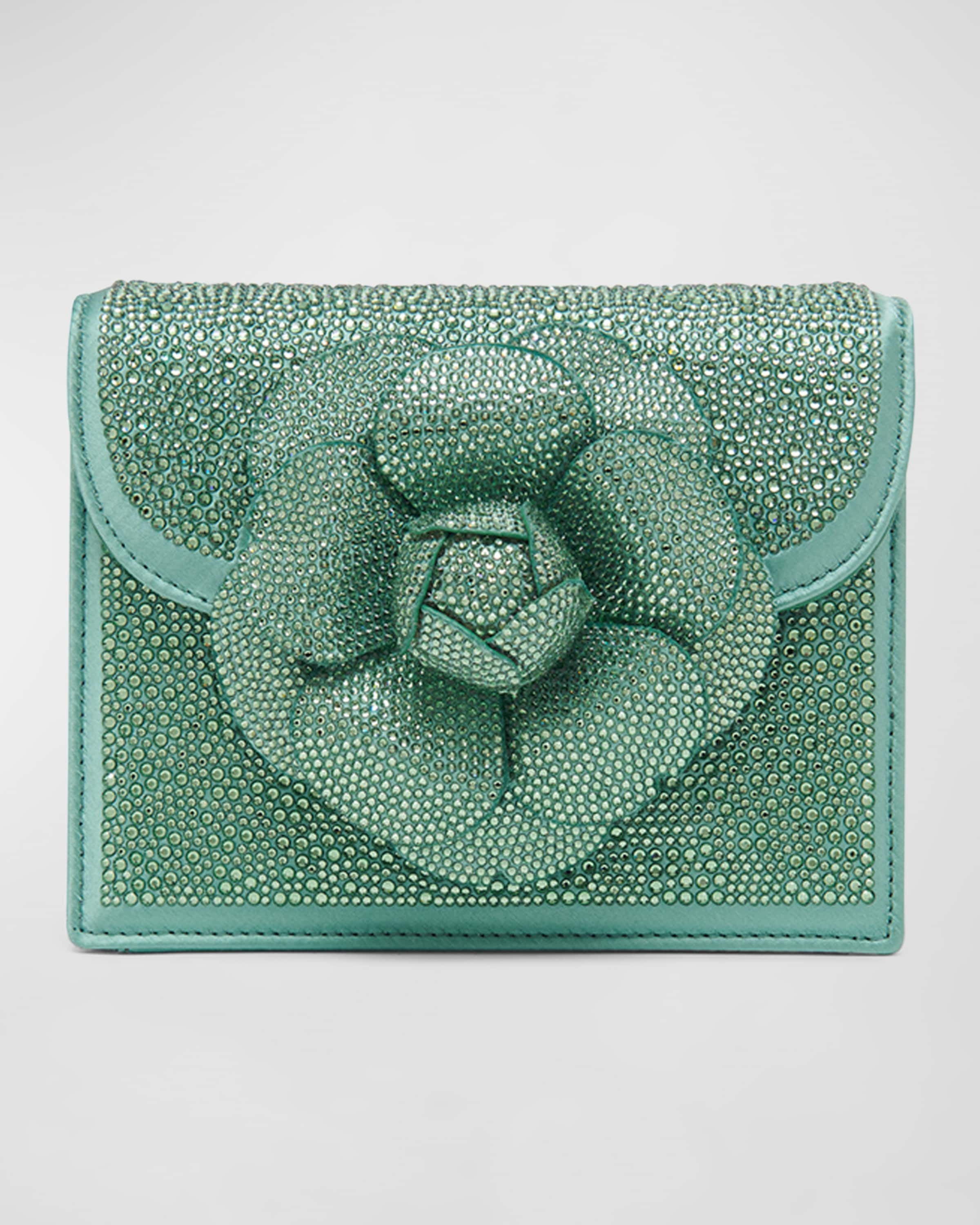 Mini Flower Crystal-Embellished Crossbody Bag - 2