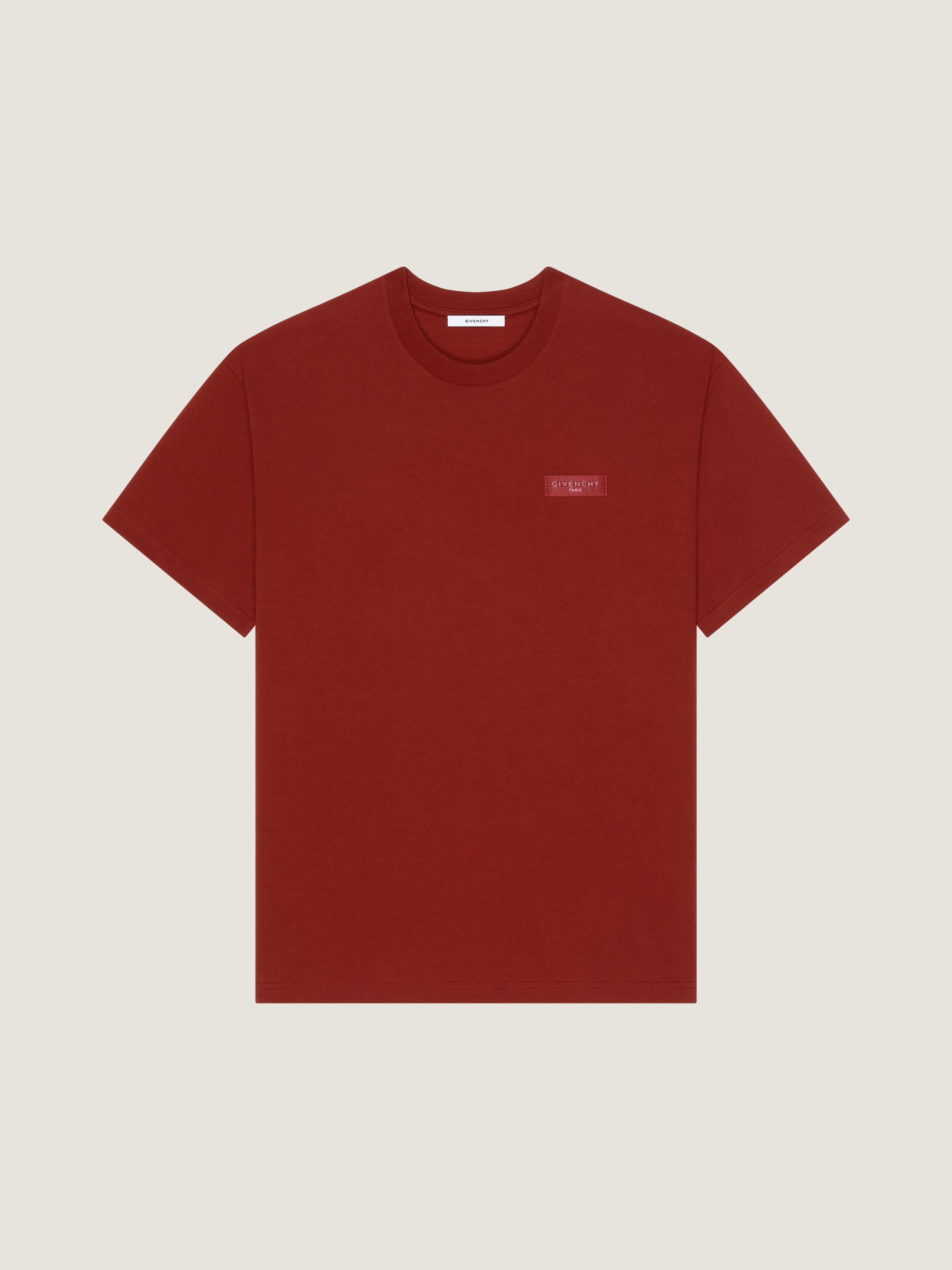 T-SHIRT IN COTTON WITH GIVENCHY PARIS GROS GRAIN - 1