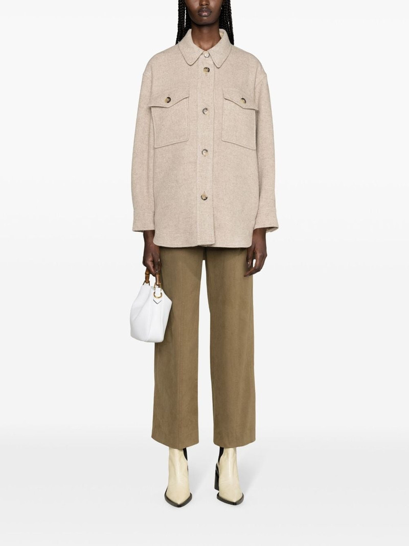 Isabel Marant Harveli button-up brushed coat outlook