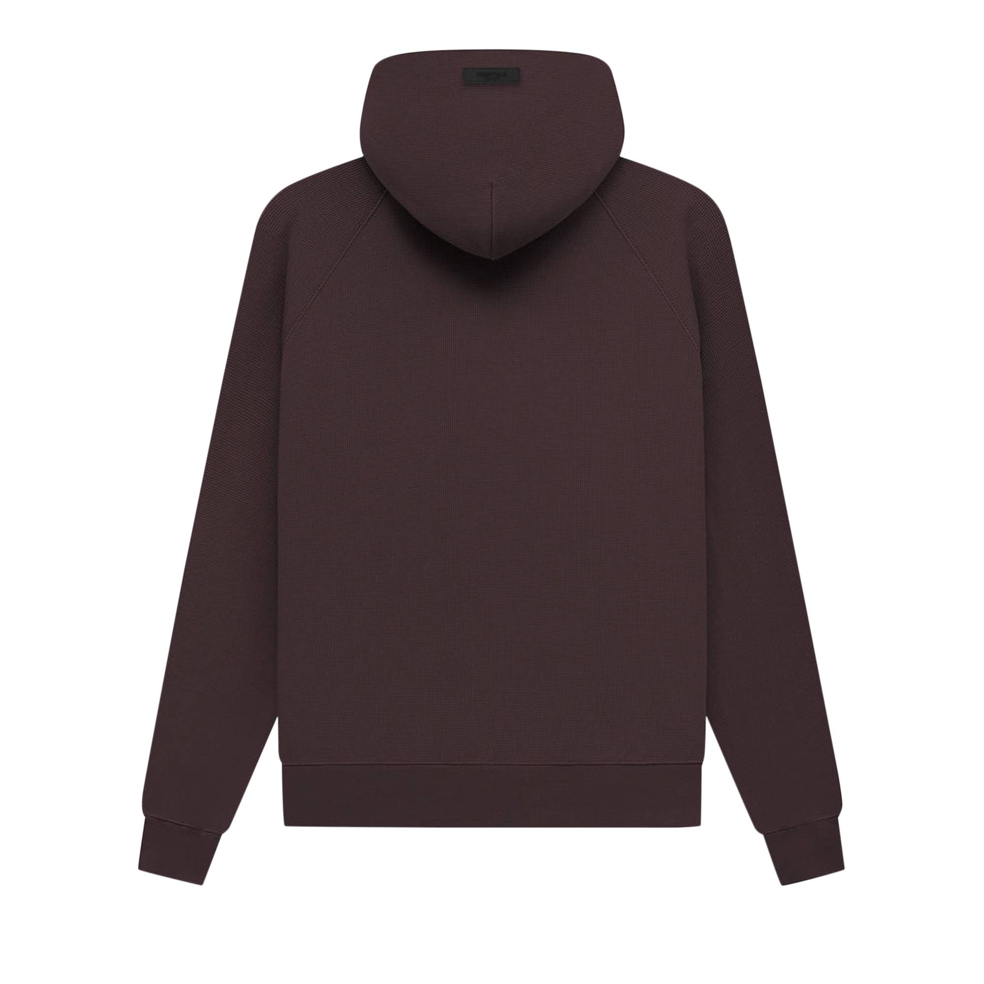 Fear of God Essentials Waffle Raglan Hoodie 'Plum' - 2