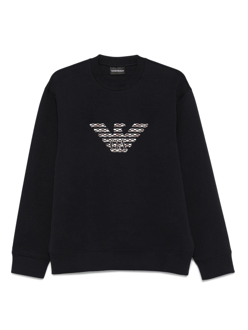 Emporio Armani Eagle-emblem Embroidered Sweatshirt 1