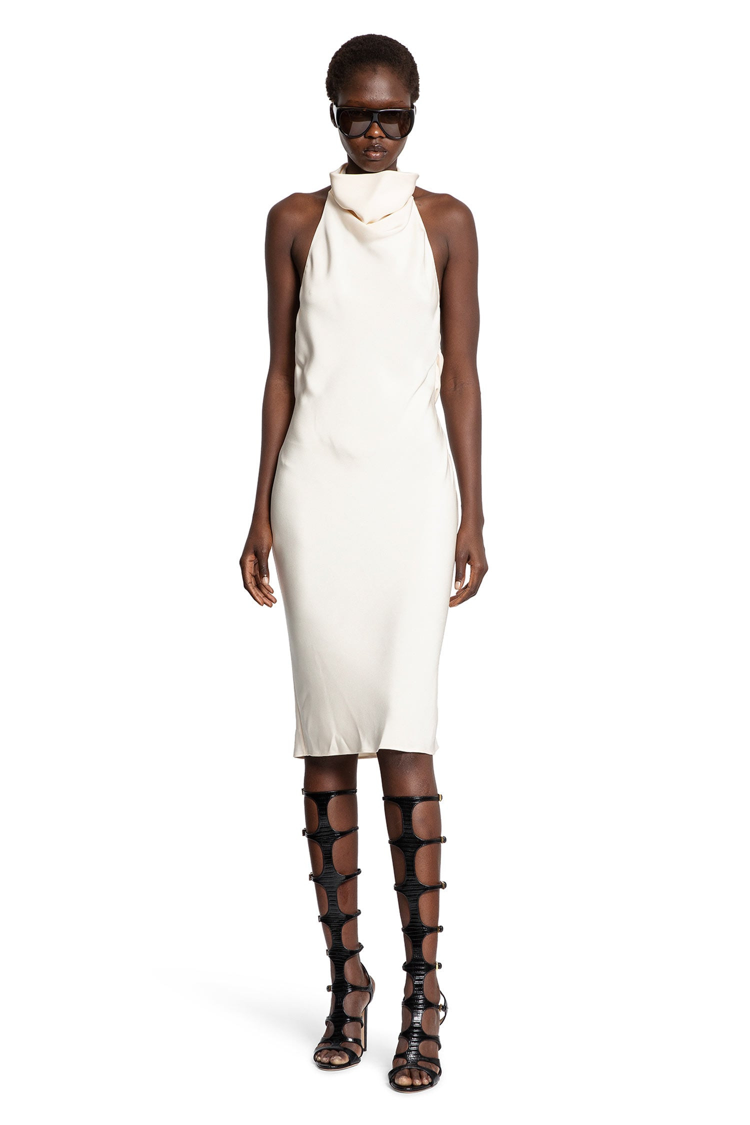 Halterneck-Silk-Cocktail-Dress - 5