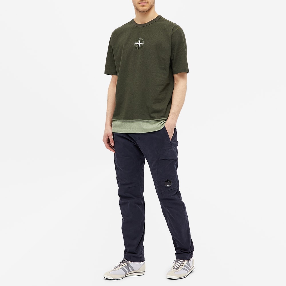 Stone Island Compass Print Hem Stripe Tee - 6