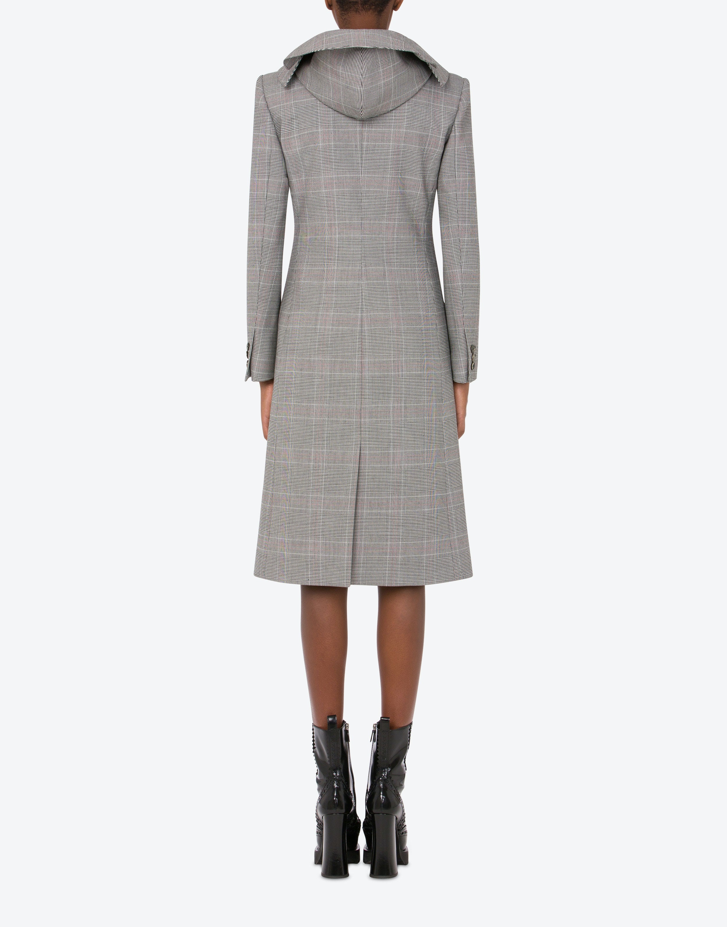 GLEN PLAID WOOL BLEND COAT - 3