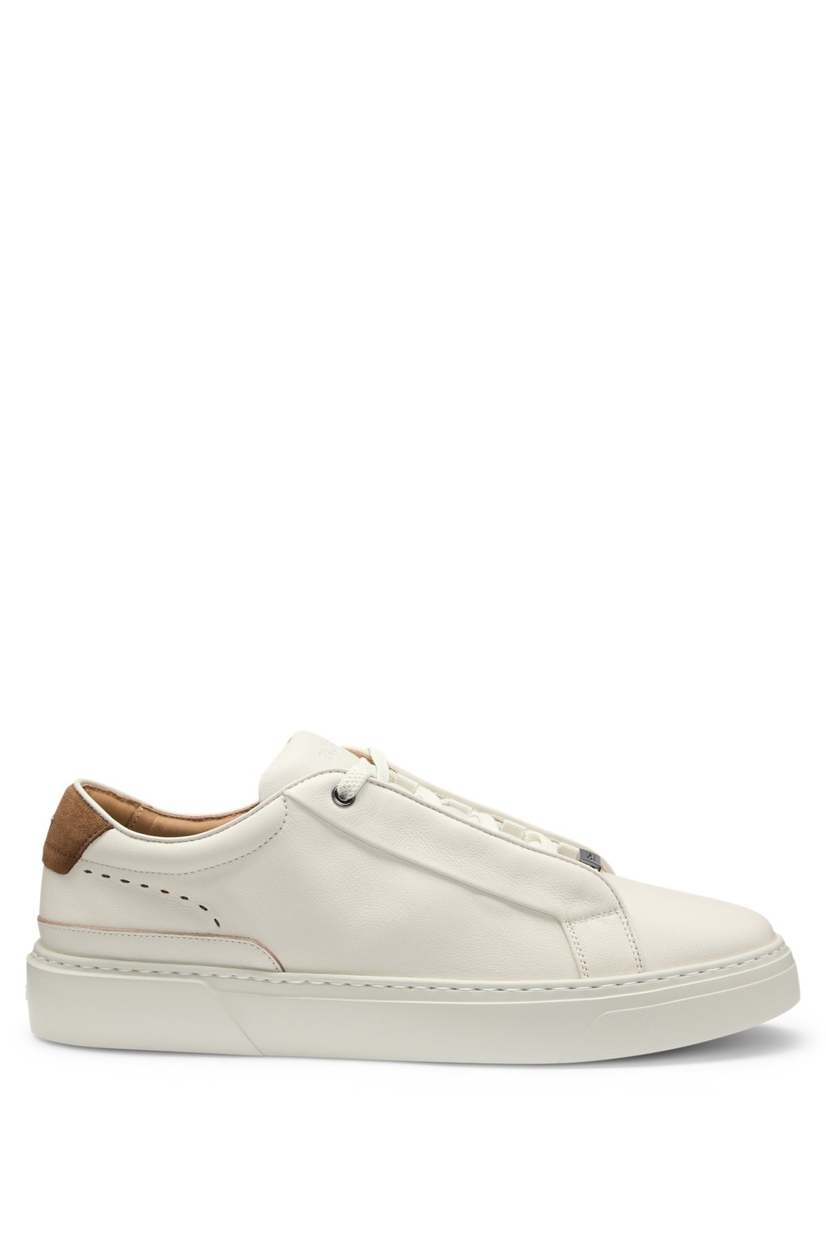 GARY LEATHER TRAINERS WITH SUEDE BACKTAB - 1