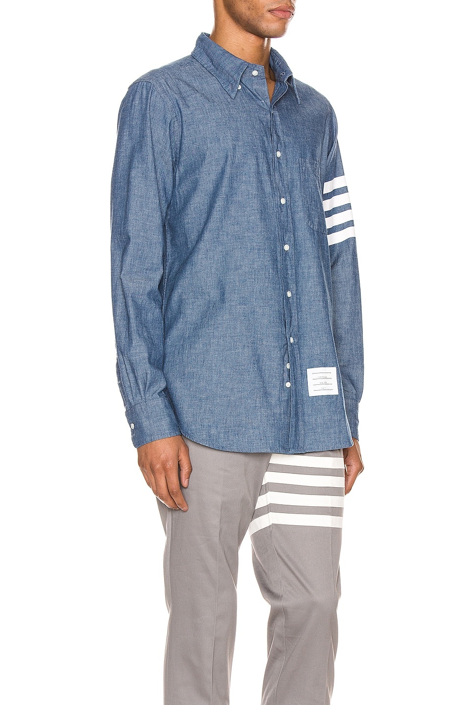 Straight Fit Button Down Long Sleeve Shirt - 2