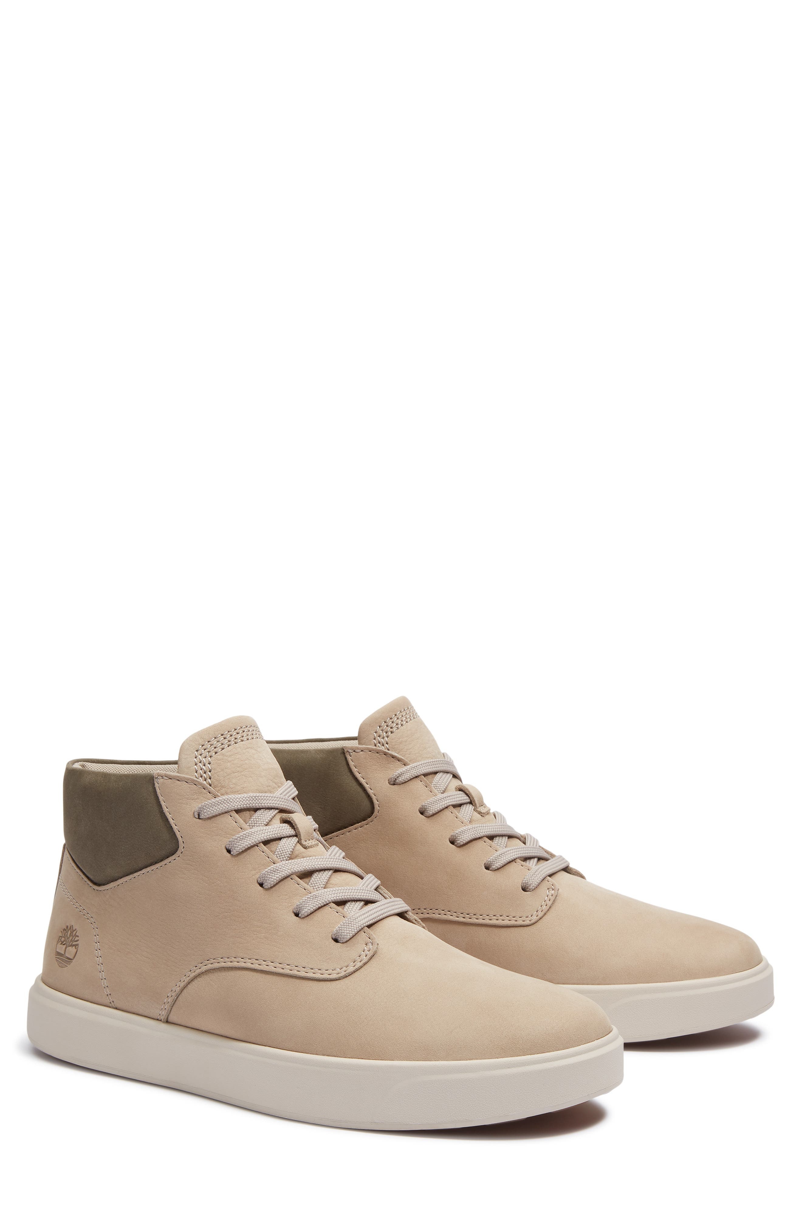 Timberland Emerson Mid Sneaker in Light Taupe Nubuck at Nordstrom - 9